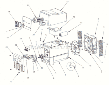 Part Location Diagram of WC400401AV Campbell Hausfeld Commutator Knob - Small